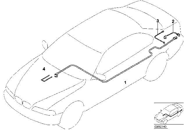 1997 BMW 540i Connection Cable Cd-Changer Diagram for 65128360756