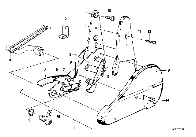 1978 BMW 320i Covering Inner Right Diagram for 52101859686