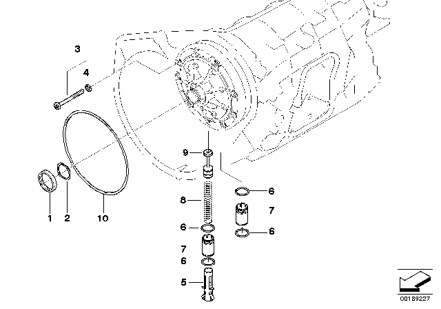 2003 BMW 325Ci O-Ring Diagram for 24311422806