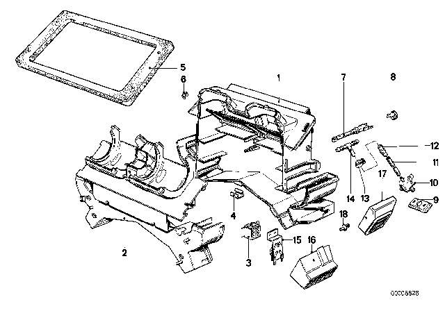 1985 BMW 535i Single Components Heater Diagram