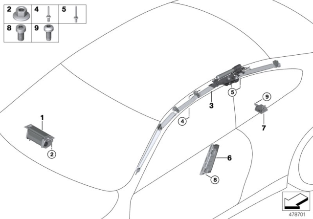 2013 BMW 335i Air Bag Diagram