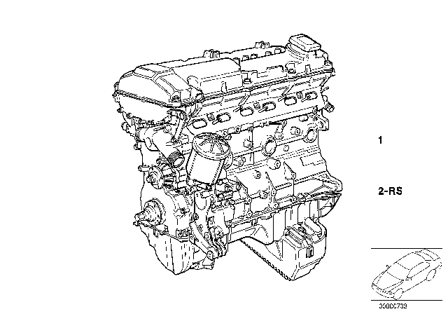 1991 BMW 325is Short Engine Diagram
