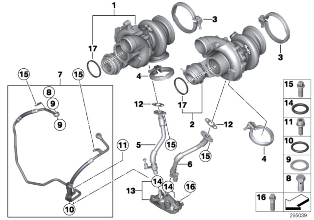 2018 BMW M6 Turbo Charger With Lubrication Diagram