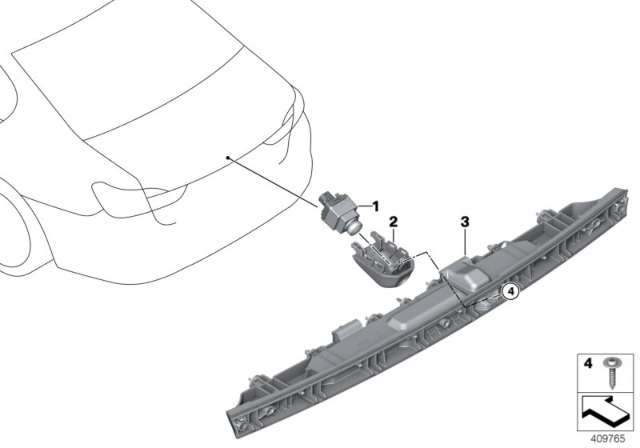 2017 BMW 750i xDrive Reversing Camera Diagram for 66536997903