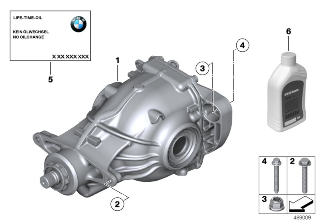 2011 BMW 740Li Rear Axle Drive Differential Diagram for 33107584446