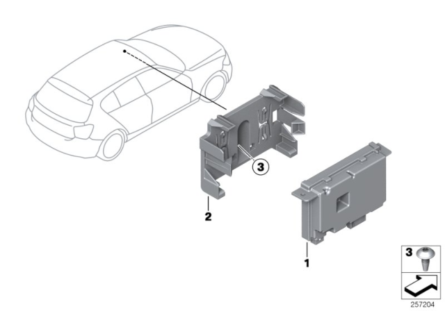 2019 BMW M240i Control Unit Cam - Based Driver Support System Diagram