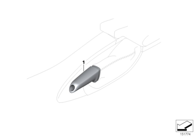 2011 BMW 328i xDrive Handbrake Handle Diagram for 34400415484