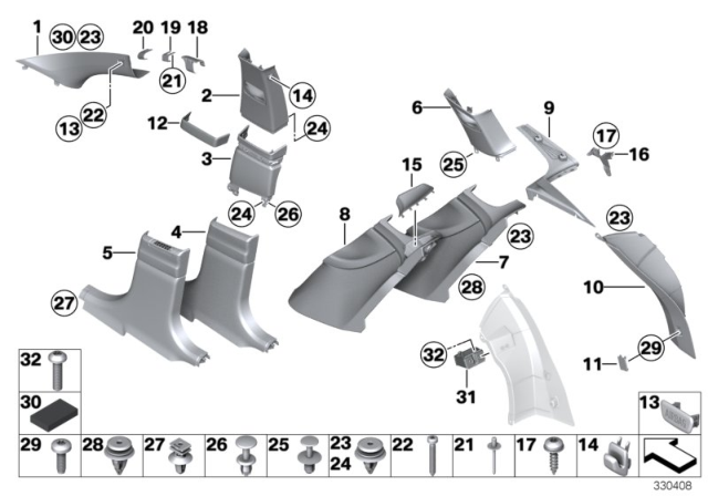 2015 BMW 535i GT xDrive Cover Cap "Airbag" Diagram for 51439180577