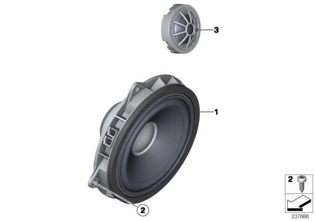 2014 BMW 535i xDrive High End Sound System Diagram 1