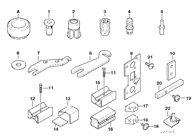 2001 BMW Z8 Mechanical Connecting And Repair Elements Diagram