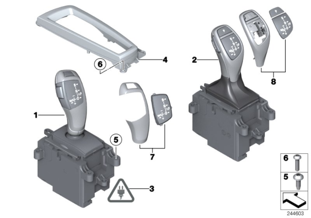 2013 BMW X3 Repair Kit For Gear Selector Switch Cover Diagram for 61319252139