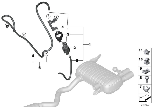 2006 BMW 330i Cable Grommet Diagram for 61138367974