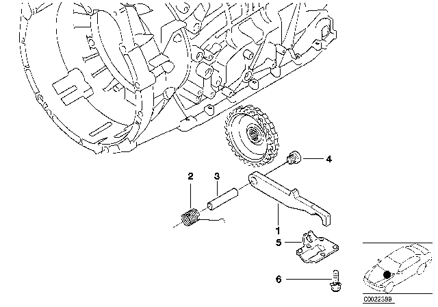 2000 BMW 323Ci Parking Lock (A5S325Z) Diagram