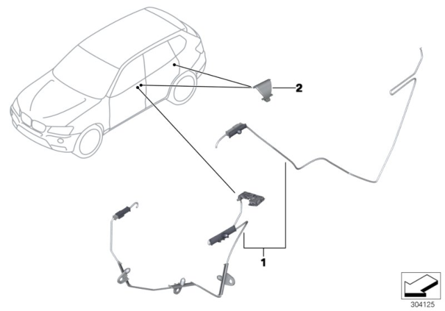 2017 BMW X4 Door Handle Illumination Diagram