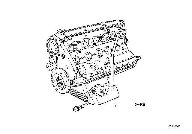 1989 BMW 325ix Set Mounting Parts Short Engine Diagram for 11009059198