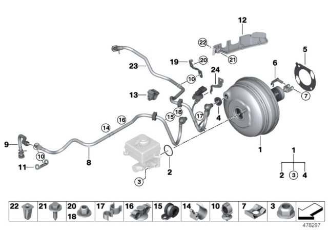 2009 BMW 528i Power Brake Unit Depression Diagram