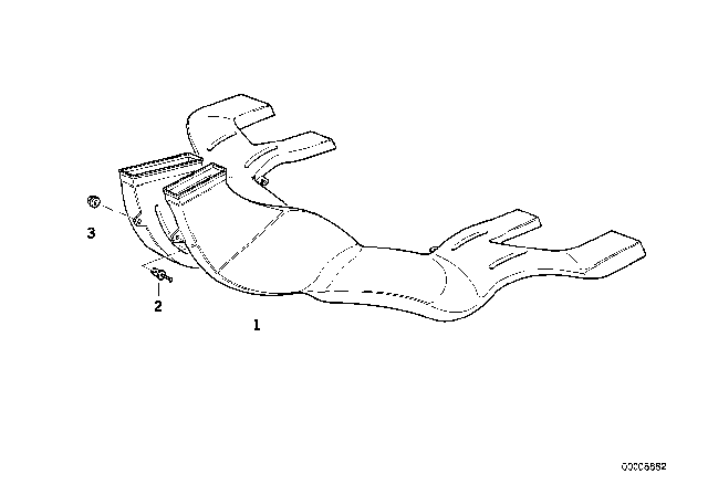 1999 BMW 323is Rear Heater Duct Diagram