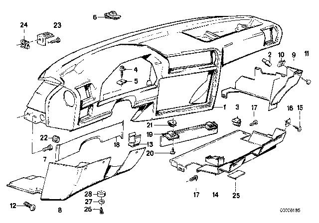 1989 BMW 325ix Nut Holder Diagram for 52101828543
