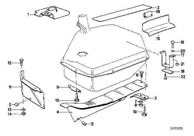 1986 BMW 535i Fuel Tank / Attaching Parts Diagram