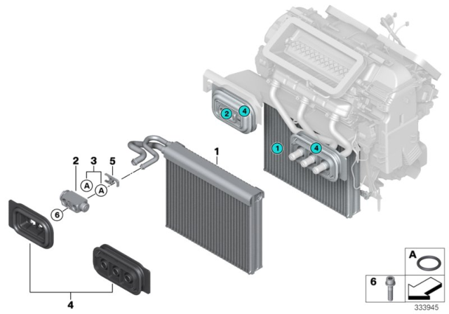 2019 BMW X6 Storage Evaporator Diagram for 64119386812