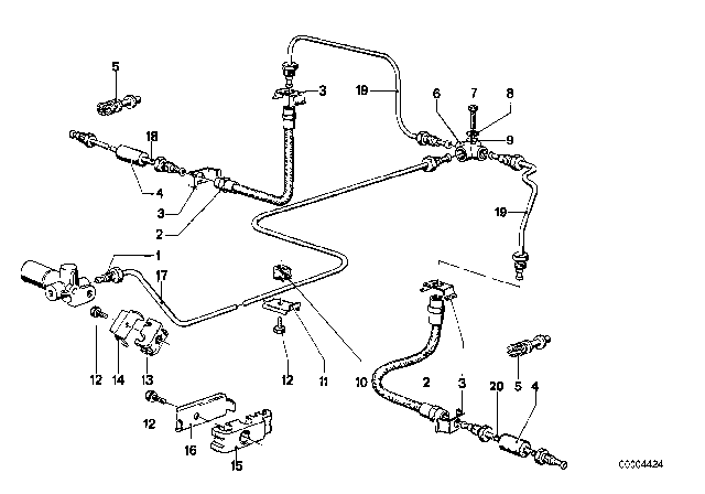 1976 BMW 530i Pipe Diagram for 34321153824