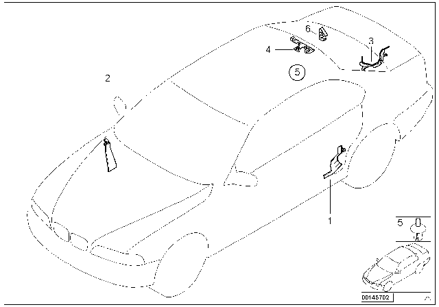 2001 BMW 325xi Cable Covering Diagram