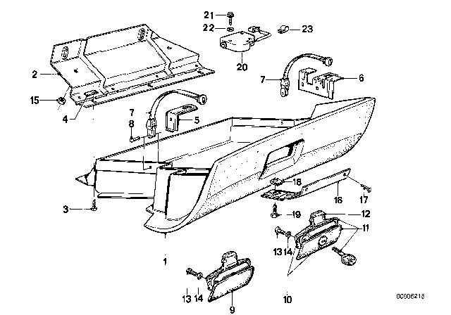 1984 BMW 318i Supporting Bracket Diagram for 51161913891