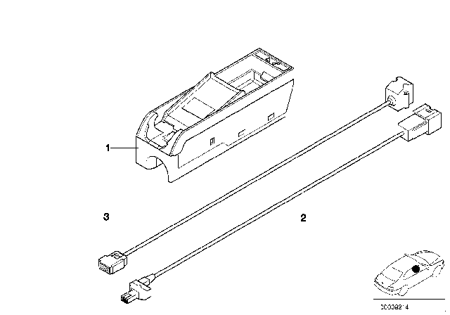 1996 BMW 740iL Eject-Box Connection Cable Diagram for 61128380867