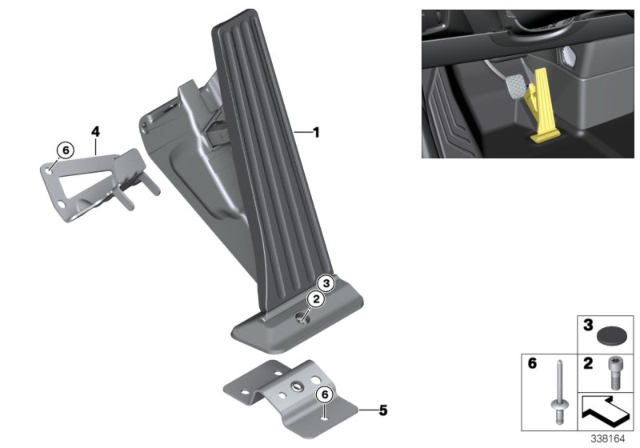 2015 BMW i3 Accelerator.Pedal Module, Manual Gearbox Diagram for 35426853176