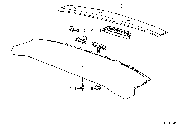 1988 BMW M3 Air Outlet Diagram for 51461971937