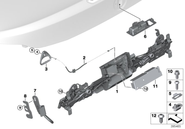 2016 BMW M4 Tailgate Locking System Diagram