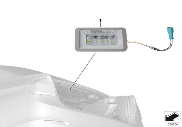 2020 BMW M240i BMW Luggage Compartment Light LED Diagram