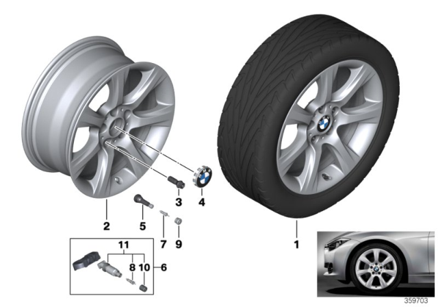 2014 BMW 428i BMW LA Wheel, Star Spoke Diagram 8