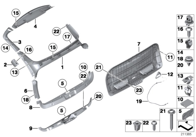 2011 BMW 550i GT Fillister Head Screw Diagram for 07147240308