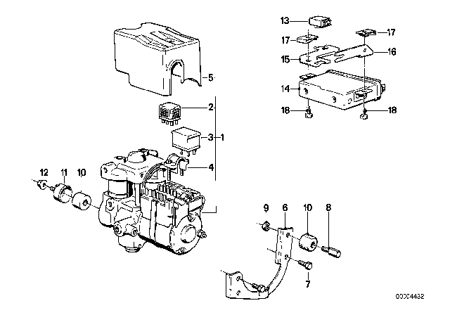 1988 BMW M3 Anti Block System - Control Unit Diagram