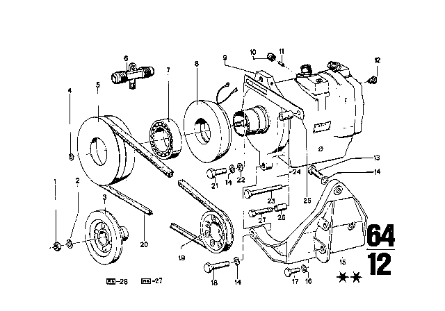 1974 BMW 3.0CS Washer Diagram for 64521350824