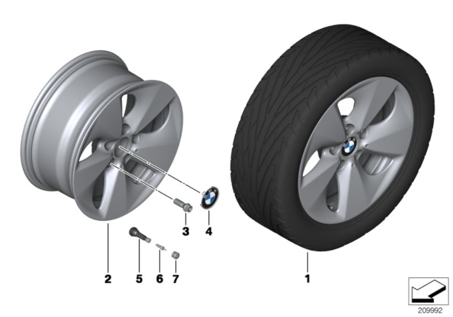 2018 BMW 640i xDrive BMW LA Wheel, Streamline Diagram 1