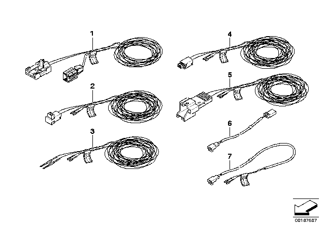 2002 BMW 745i Repair Cable, Belt Tensioner Diagram for 61126929839