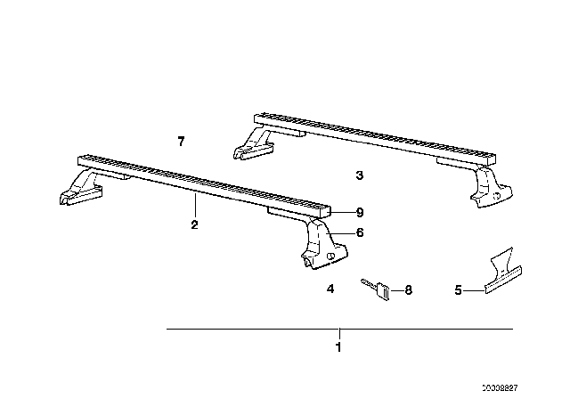 1995 BMW 530i Base Support System Diagram 1