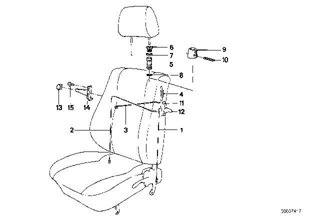 1989 BMW 325ix Handle Outer Right Diagram for 52101916636