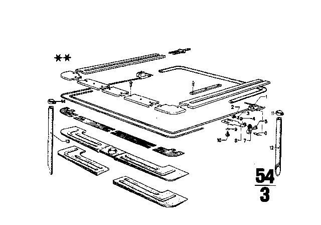 1967 BMW 1602 Sliding Roof Diagram 4