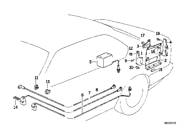 1989 BMW 750iL Single Components CD Changer Diagram 2