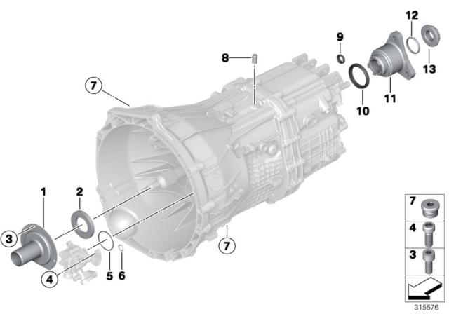 2015 BMW 335i Seals / Mounting Parts (GS6-45BZ/DZ) Diagram