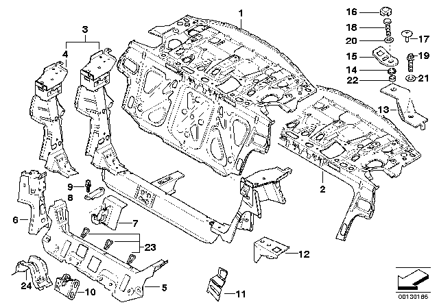 2001 BMW 330i Partition Trunk Diagram