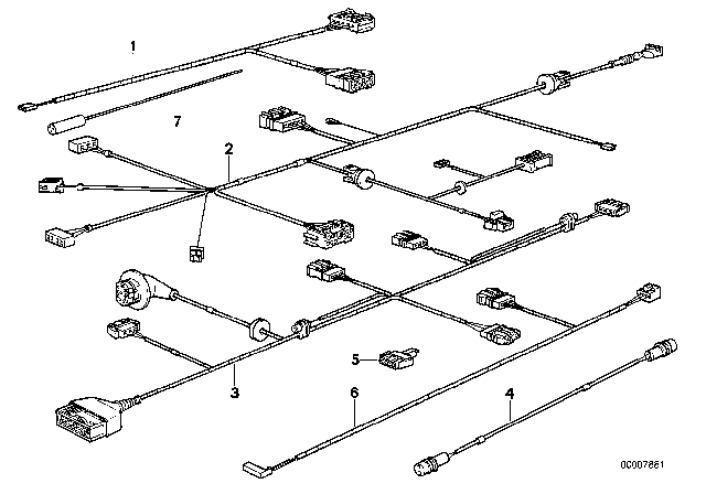 1995 BMW 850CSi Wiring Set Diagram