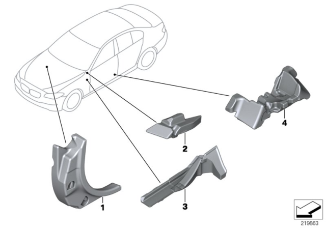 2015 BMW 550i Sound Insulation Diagram 1