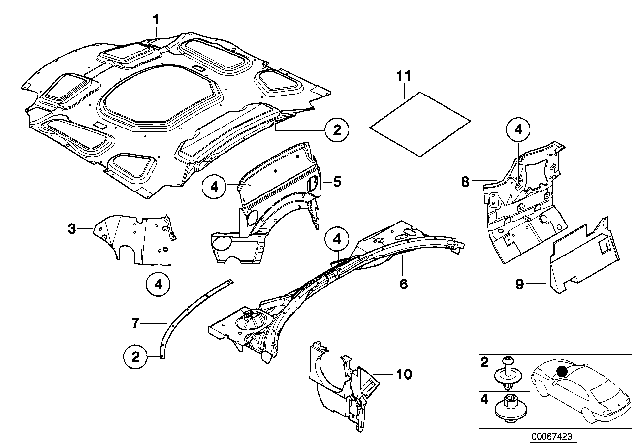 2003 BMW Z8 Sound Insulating Diagram 1