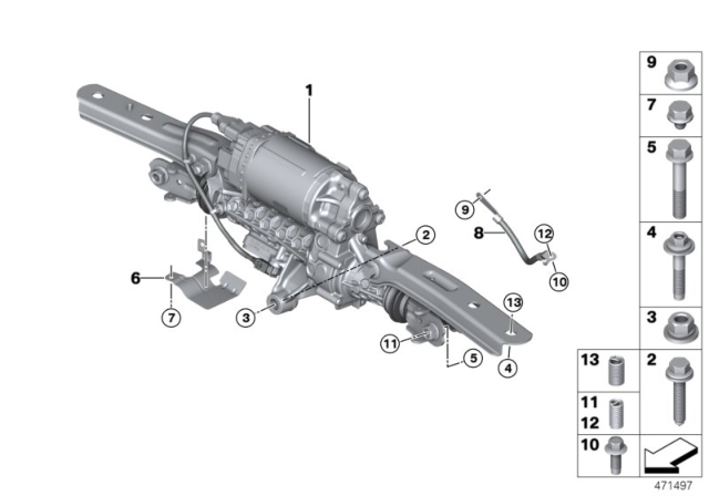 2020 BMW 740i xDrive Actuator HSR / Mounting Parts / Control Unit Diagram