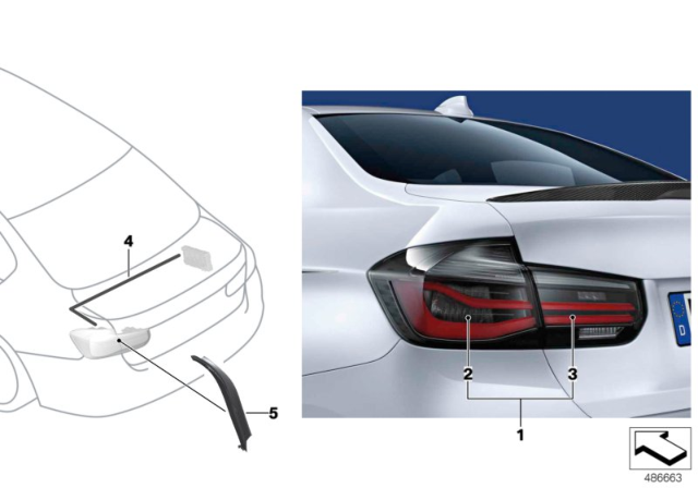 2016 BMW M3 M Performance Rear Lights Diagram