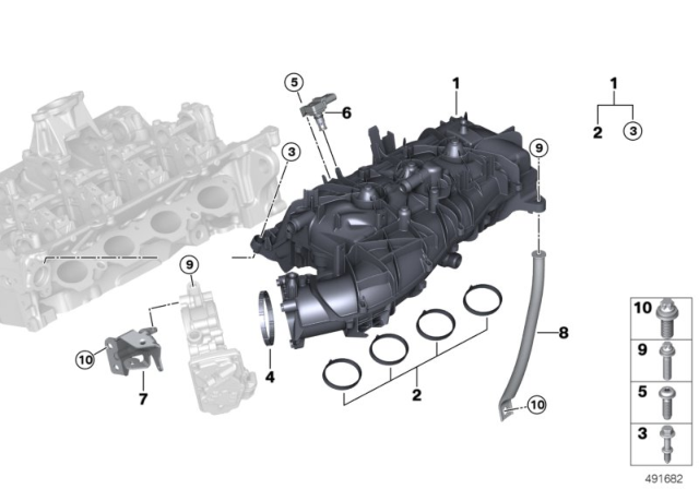2020 BMW Z4 Intake Manifold System Diagram